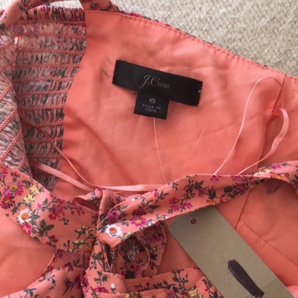 J. Crew button dress midi ruffle hem 6 NWT - Picture 8 of 10